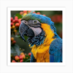 Blue And Yellow Macaw 3 Art Print