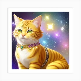 Cat In Space 4 Art Print