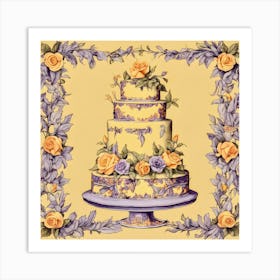 Wedding Cake Illustration Art Print