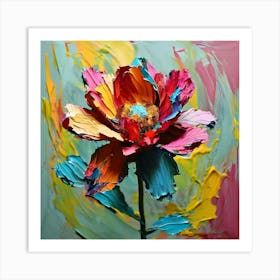 Colorful Flower Painting 2 Art Print