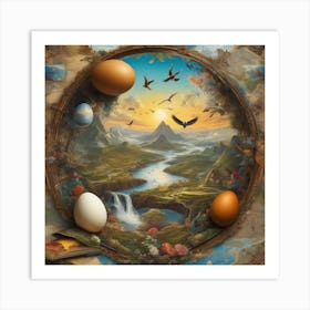 Eggs In The Sky Art Print