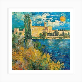 Van Gogh Style. Papal Palace of Avignon Series. 1 Art Print