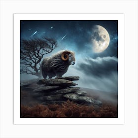 Ram In The Moonlight 3 Art Print