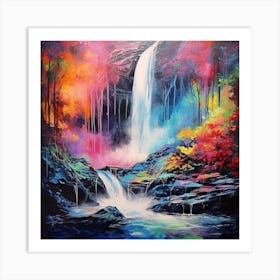 Waterfall In The Forest Art Print