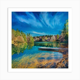 Lake In The Woods 1 Art Print