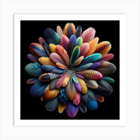 Colorful Feathers Art Print