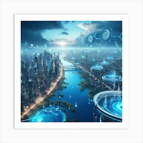 Futuristic City Art Print