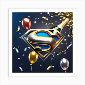 Leonardo Phoenix 10 A Stylized And Modernized Superman Logo Wi 2 Art Print