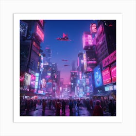 City At Night Art Print