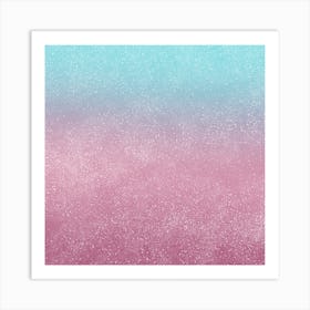 Pink And Blue Dreamy Sky Background Art Print