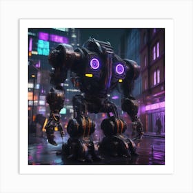 Robot In The City 70 Art Print