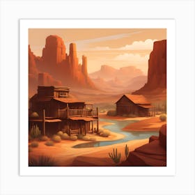 Western Town Art Print