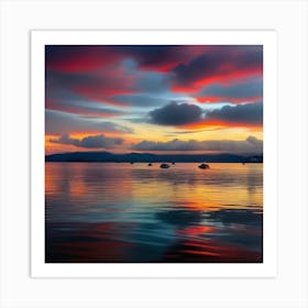 Sunset In Ireland Art Print