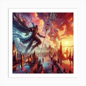 Sci-Fi Cityscape Art Print