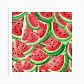 Watermelon Slices Art Print