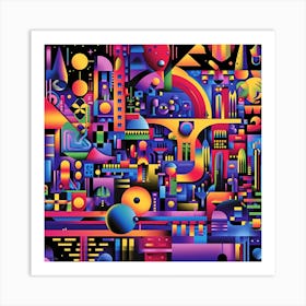 Futuristic City 37 Art Print