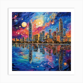 City Skyline 1 Art Print