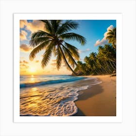 Sunrise On The Beach Art Print