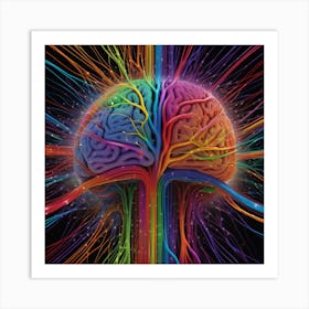 Colorful Brain 26 Art Print