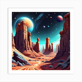 Space Landscape 7 Art Print