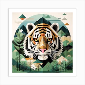 Tiger In The Forest Art Print