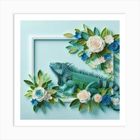 Iguana In A Frame Art Print