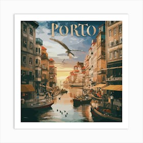 Porto Portugal Travel Poster 6 Art Print