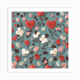 Valentine'S Day Background 2 Art Print