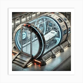 Mars Dominion Mobile Medical Unit Bio Containment Unit Art Print