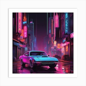 Neon City 3 Art Print