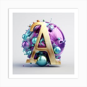 Letter A 6 Art Print