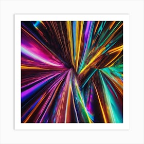 Abstract Colorful Light Art Print