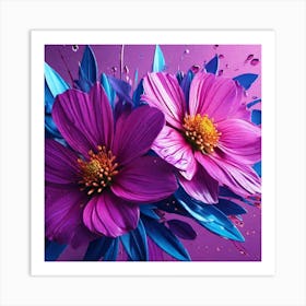 Purple Flowers 4 Art Print