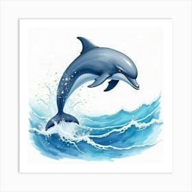 Dolphin Jumping In The Water Art Print