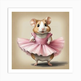 Hamster Ballerina 1 Art Print