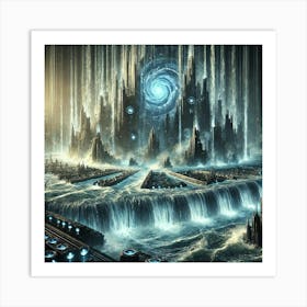 Cascade Sovereignty Hydrokinetic Defense Walls Art Print