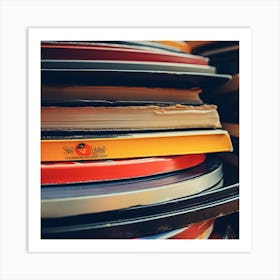 Stack Of Vinyl Records 2 Art Print