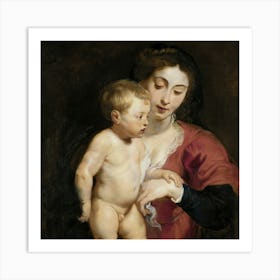 Virgin And Child 3 Art Print