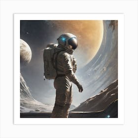 Space Astronaut Art Print