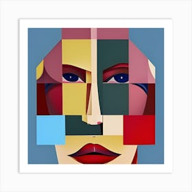 Abstract Portrait Of A Woman Art Print