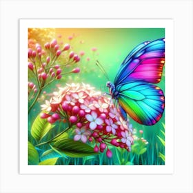 Butterfly In The Garden 1 Art Print