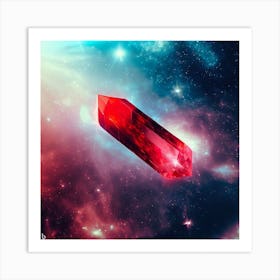 Red Gem In Space 1 Art Print