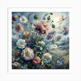 Flowers In The Meadow 1 Art Print