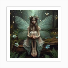 Fairy Girl In The Forest 1 Art Print