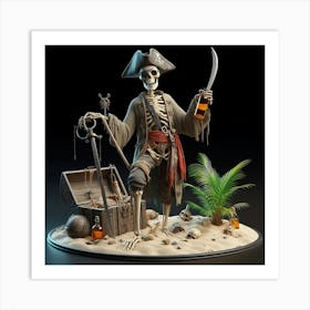 Pirate Skeleton 17 Art Print