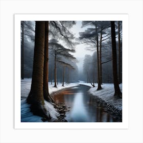 Snowy Forest 8 Art Print