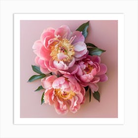 Pink Peonies 4 Art Print