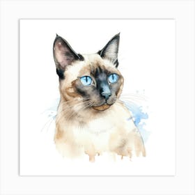 Classic Siamese Cat Portrait 2 Art Print