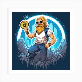 Bitcoin Man 1 Art Print