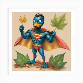 Superman Duck 3 Art Print